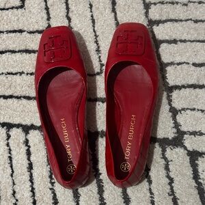 Tory Burch Cherry Red Flats